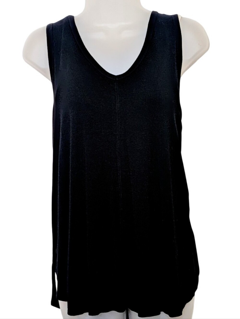 Karen Kane | Black V-Neck Sleeveless Tank  Summer | Shabby Chic | Sleek | Classy